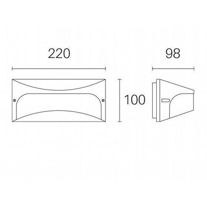 10W 4000K LED-Wandleuchte aus geprägtem Aluminium