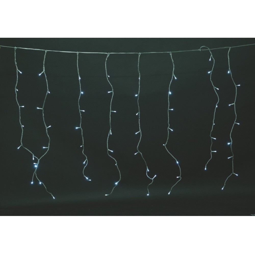 Weißer Lichtvorhang 288 Regeneffektlichter 8 Funktionen für den Außenbereich 6 x 1 Meter Euronatale