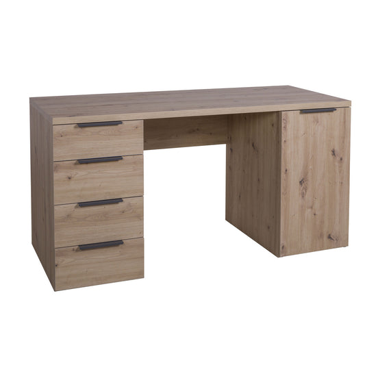 Elegant Desk with 1 Door and 4 Drawers - 77.80cm H x 146.00cm W x 60.10cm D