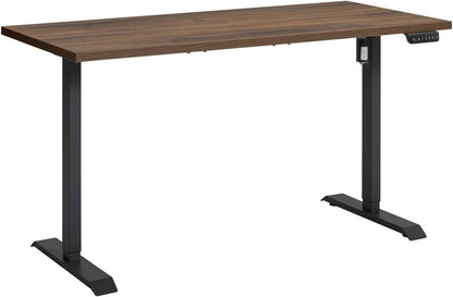 Escritorio Ajustable en Altura Standing Desk con 4 Alturas de Visualización y Motor 150x69 cm Nogal Brera y Negro