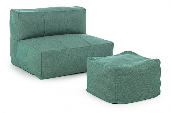 Sparrow Jade pouf in removable fabric
