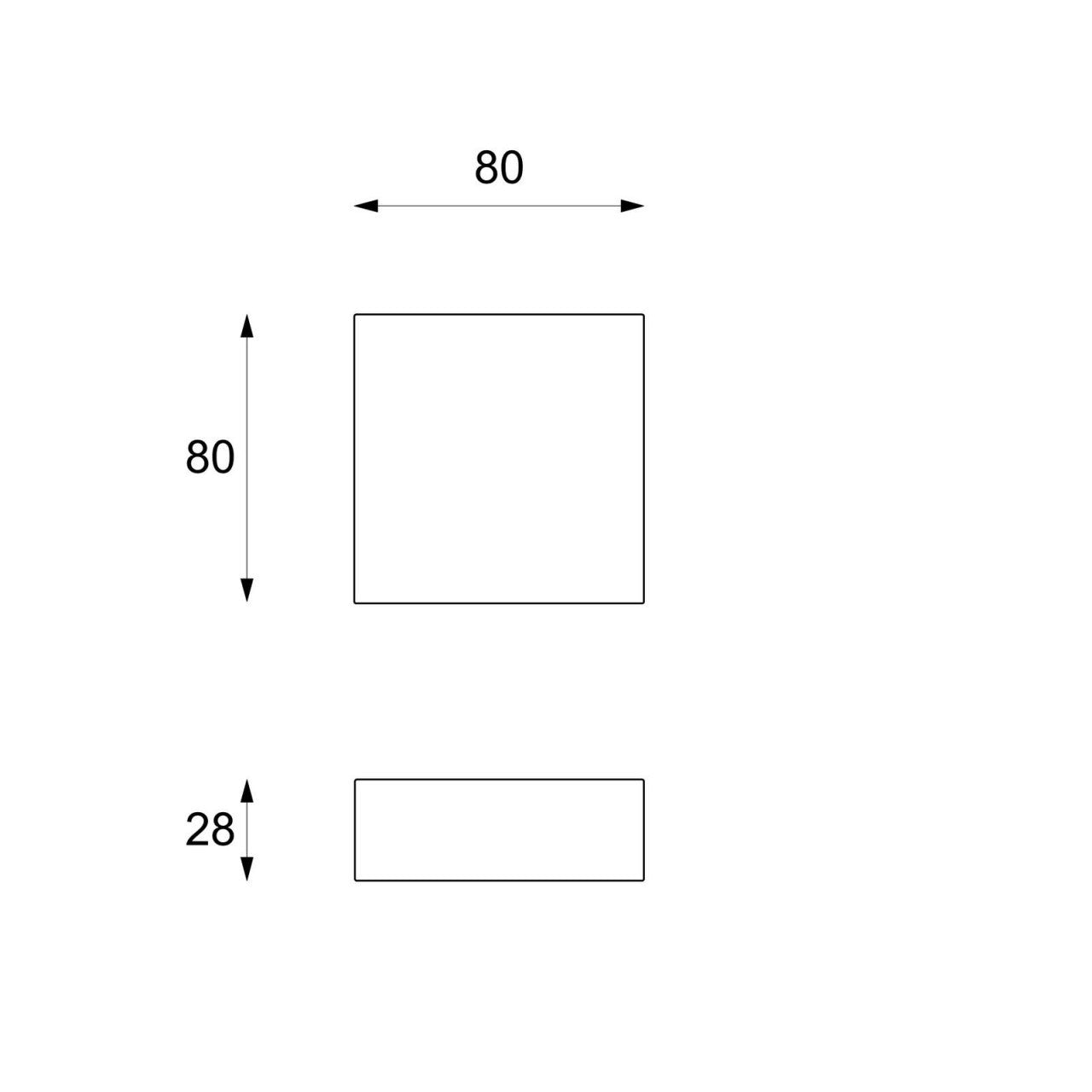 Modernes Steintischchen Schwarz 80 x 80 x H 28 cm