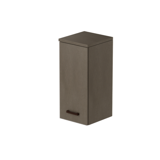 Wäscheschrank mit 1 Tür und schlammfarbenem Regal, H77 x 36 x 38 cm