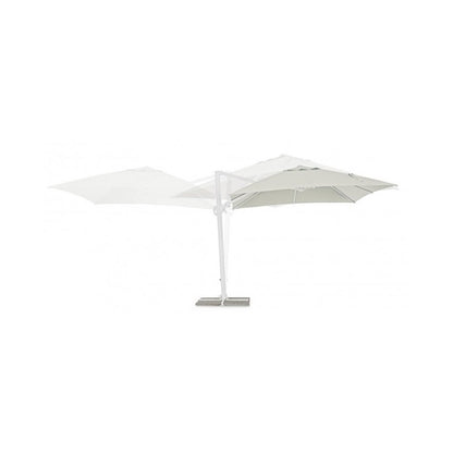 Eden Cantilever Umbrella 3x3 m – White/Natural Wood