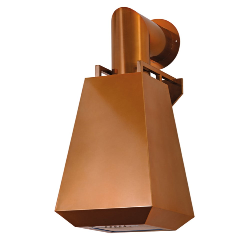 DIAMOND extractor hood in mirrored copper stainless steel 50 cm