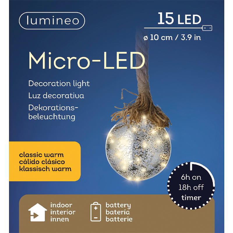 Sfera 15 LED D10 cm x H8 cm
