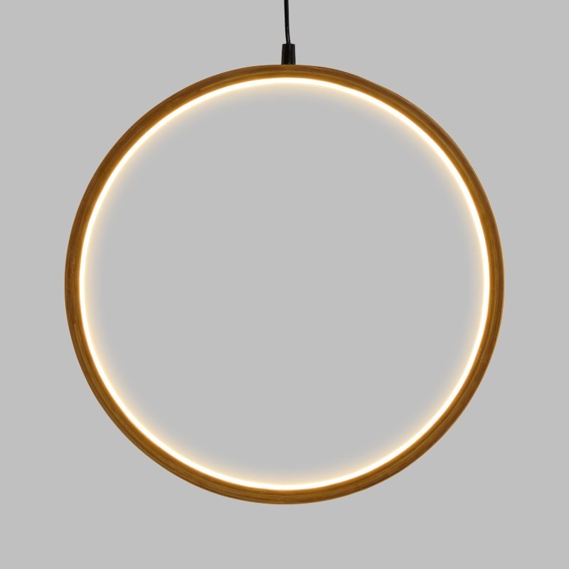 Circulo Ø37cm led Madera Clara