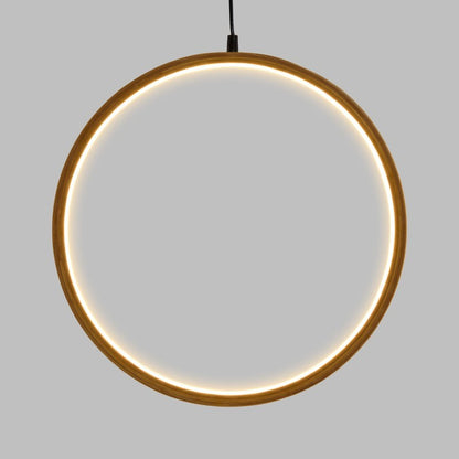 Circulo Ø37cm led Madera Clara