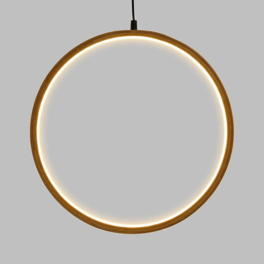 Circulo Ø37cm led Madera Clara