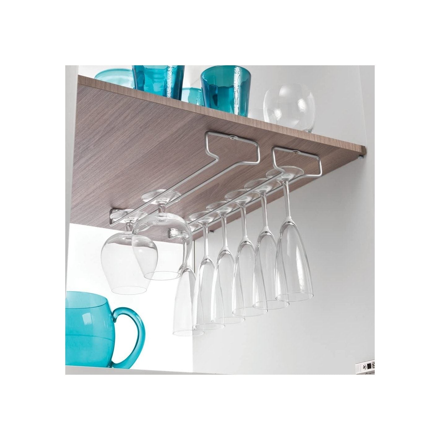 Metaltex - Set of 2 undershelf rails for 41 cm glasses