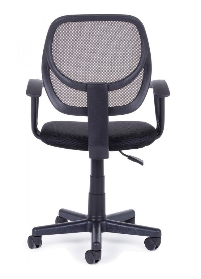 Schwarzer Bürostuhl mit Armlehnen von Bizzotto