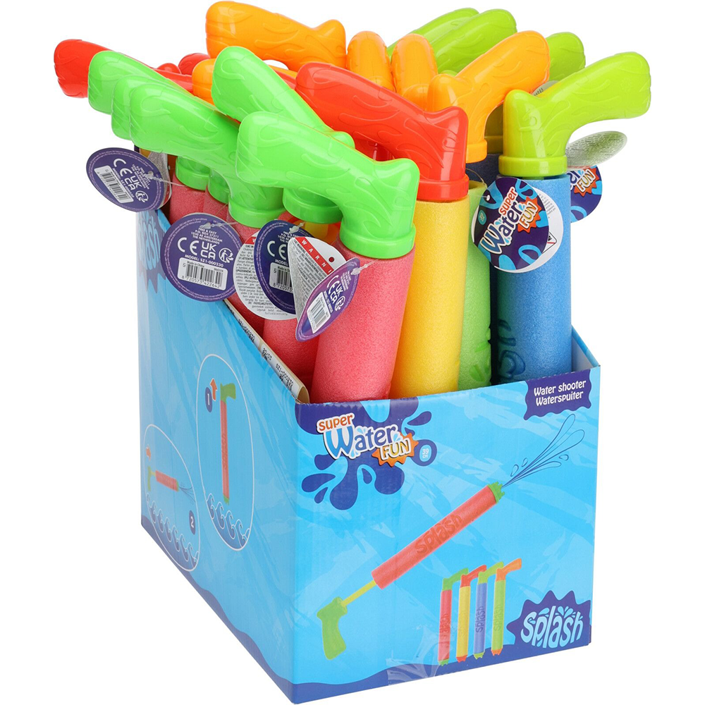 Wasser-Spritzpistole 39x5cm für Kinder, verschiedene Farben
