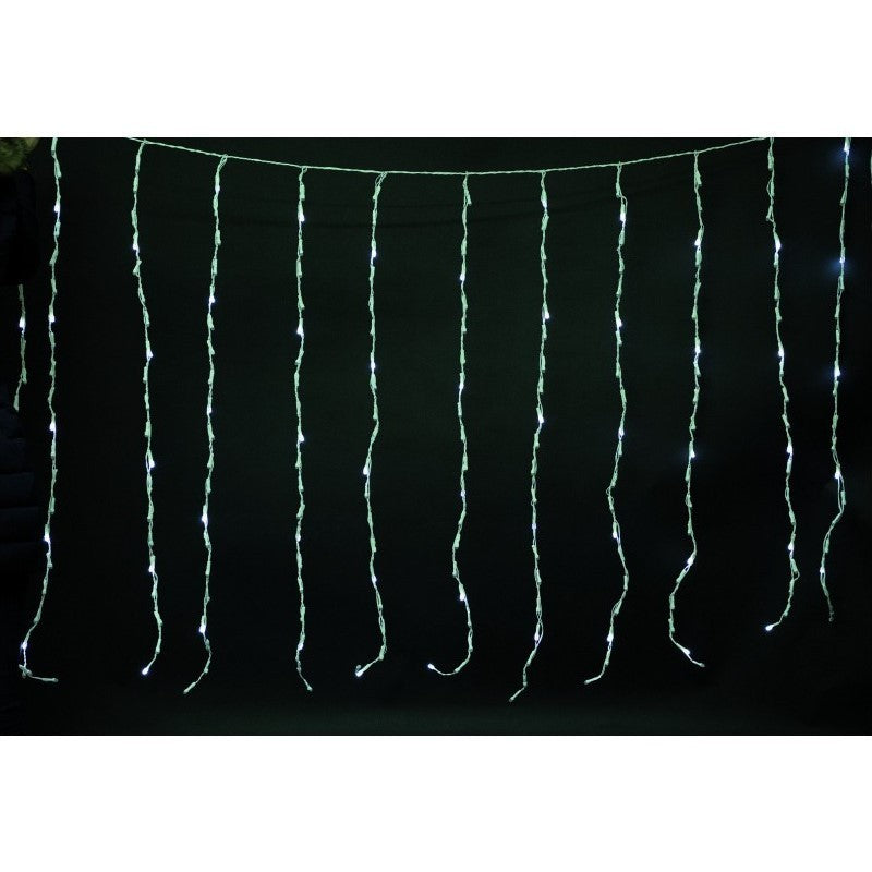 Curtain 144 LED Warm White rain effect 300x 90 cm