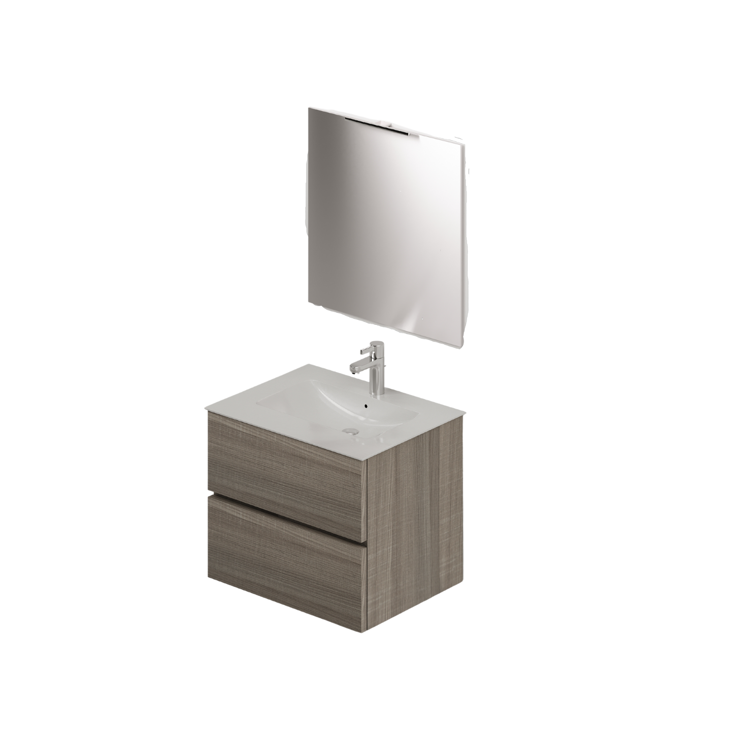 Bathroom composition of 60 in Olmo color H54x61x46cm