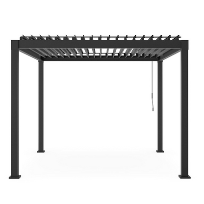 Anthrazitfarbene Pergola Garda 300x300xH240