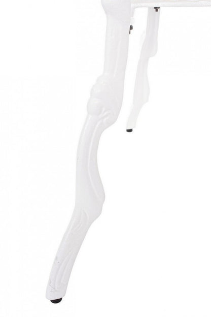 Weißer runder Victoria-Tisch aus Aluminium D80 cm