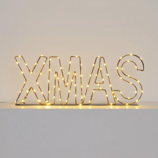 XMAS Copper MicroLED 38cm warm white led writing