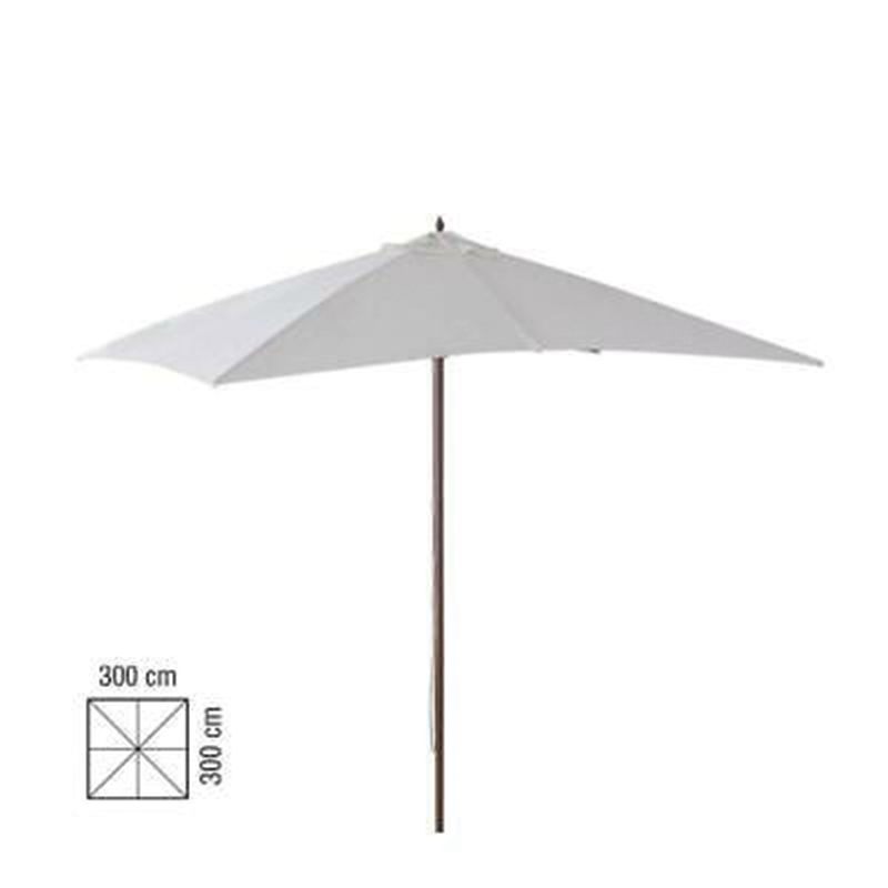 White Wooden Umbrella 3x3 m