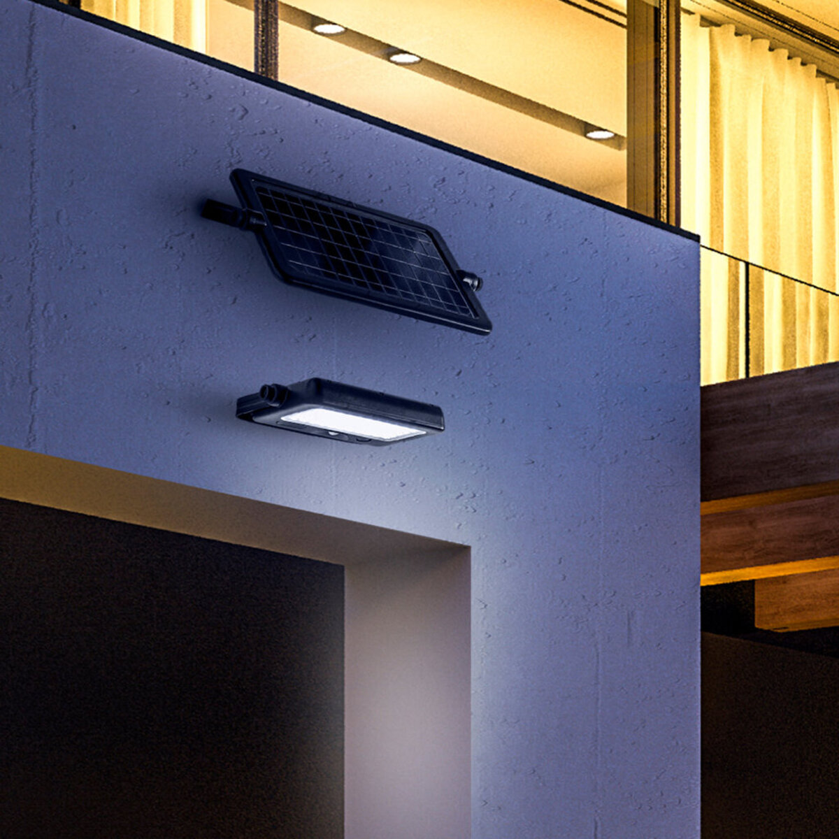 Rechargeable Solar Floodlight LED 10W- 4000K-1100lm IP65 - Lithium Battery