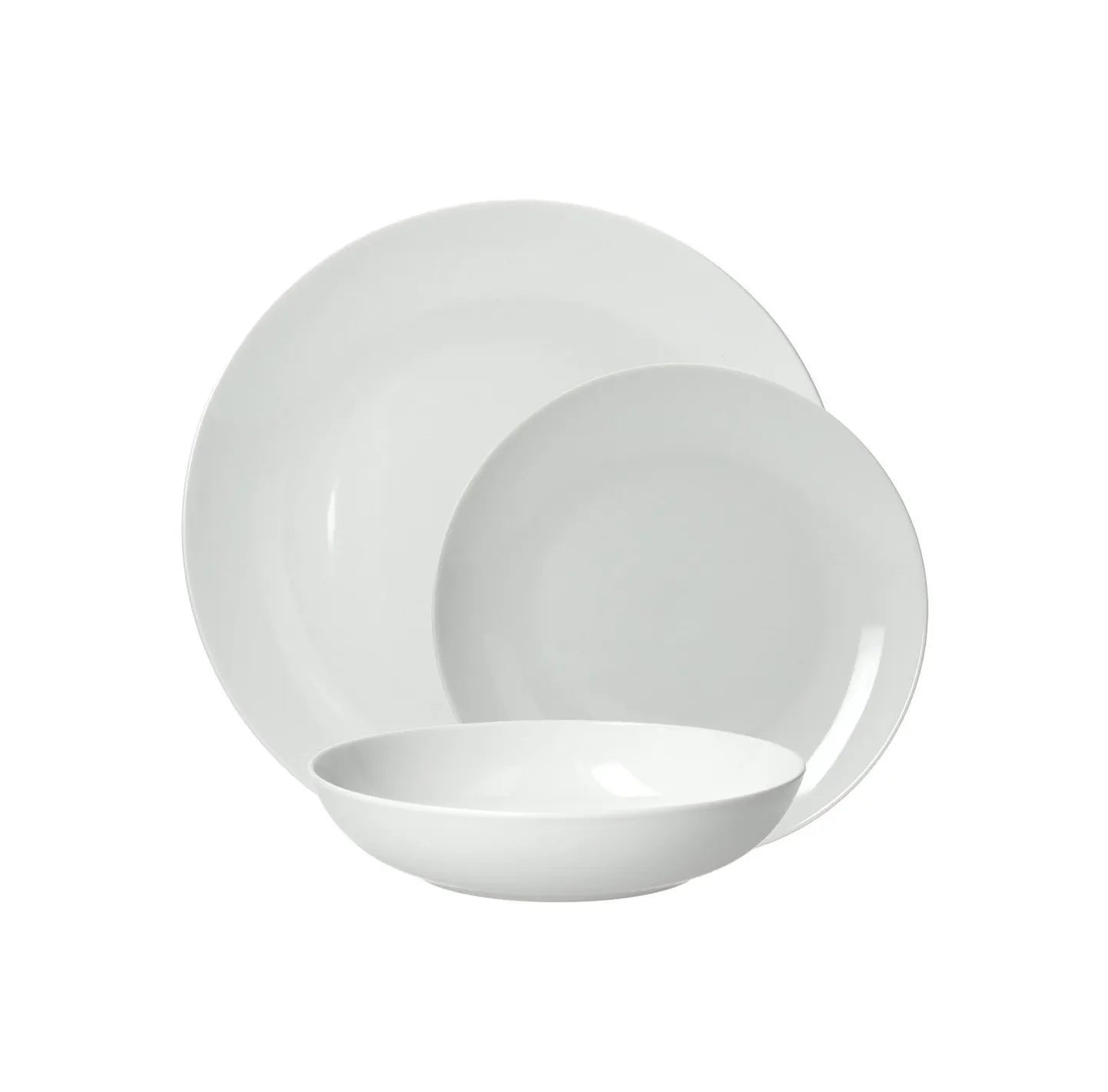 Set of white plates 27x20.5x19 cm