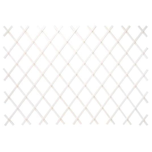 Weißes ausziehbares Rankgitter 2x1 Greenmax