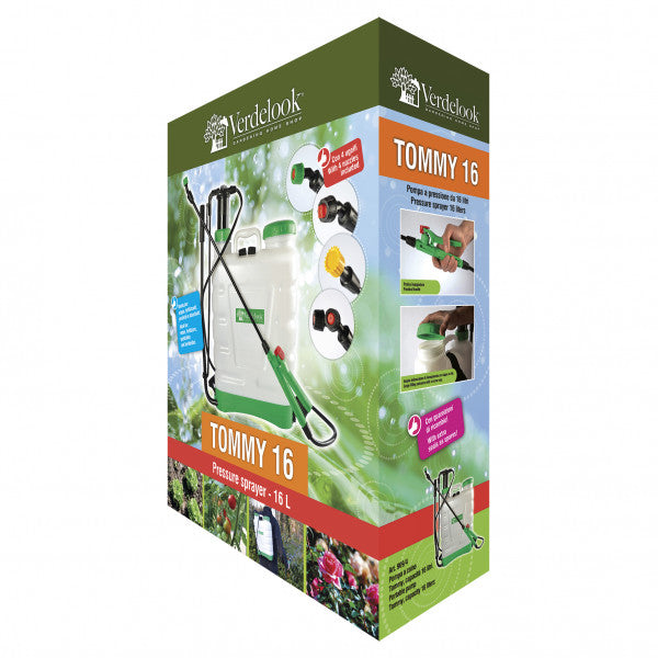 Pflanzensprühgerät mit Schultergurt und Lanze - 16 Liter Kapazität - 45x18.5x57 cm