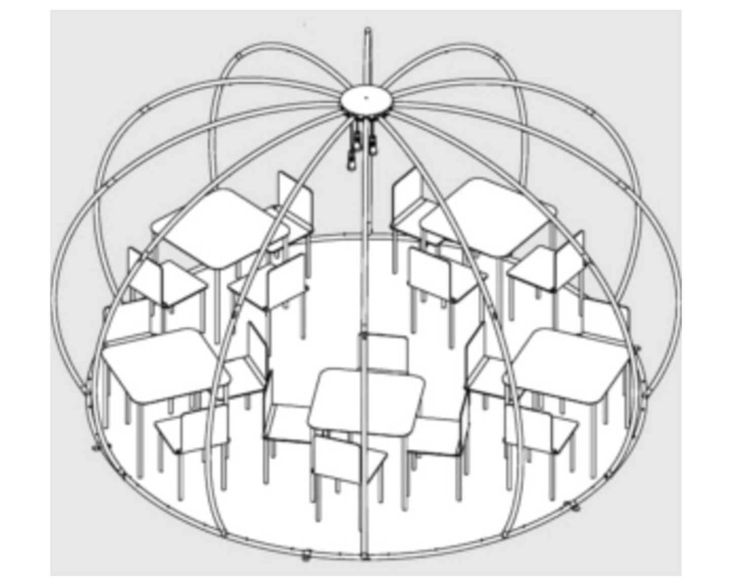 Tienda Panorama Igloo 420/484cm de aluminio