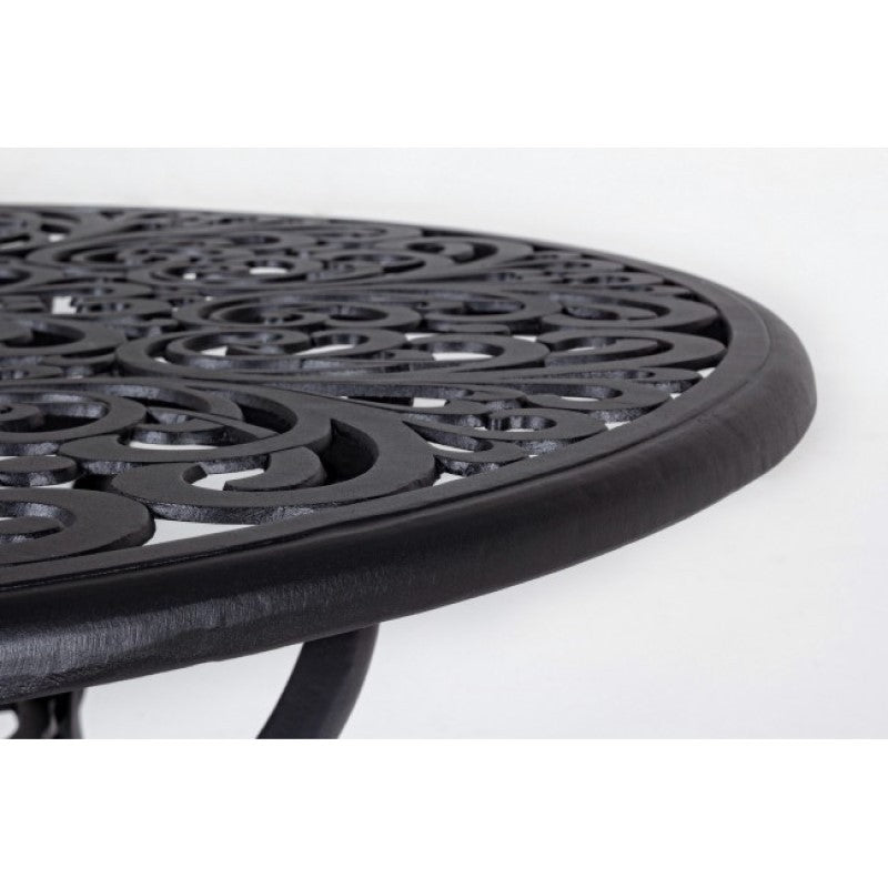 VICTORIA Mesa de exterior de aluminio antracita diámetro 80 x h67 cm