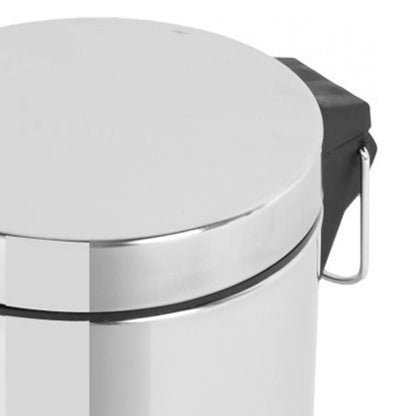 5 Liter Chrome Steel Bathroom Bin.