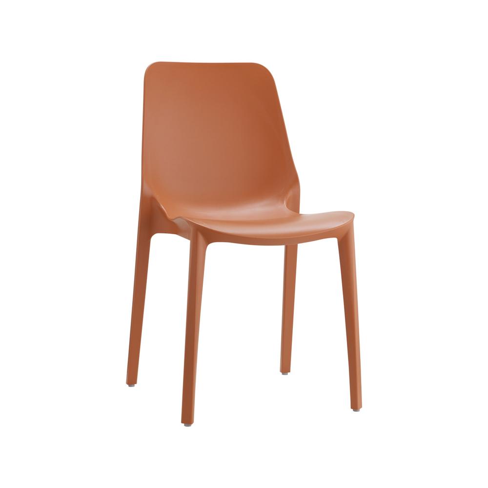 Ginevra Terracotta chair in Tecnopolimero reinforced with glass fiber - Sitting height 47 cm - internal/external use - stackable up to 8 pieces