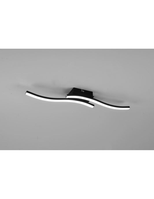 Ceiling Lamp Design Double Rod Led 4000k Route Black Trio Lighting