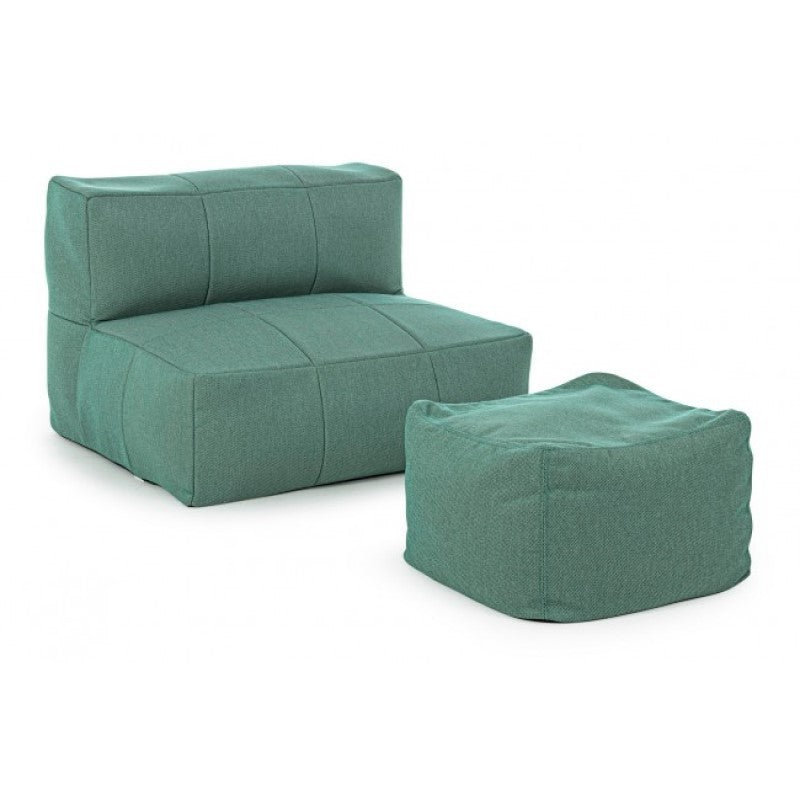 Sparrow Jade pouf in removable fabric