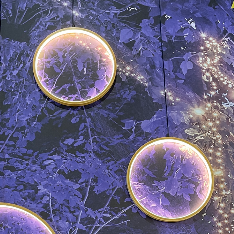 Circulo Ø37cm led Madera Clara