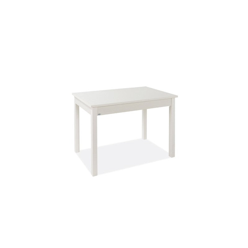 Extendable white extendable dining table ennobled wood 60x90 cm/120