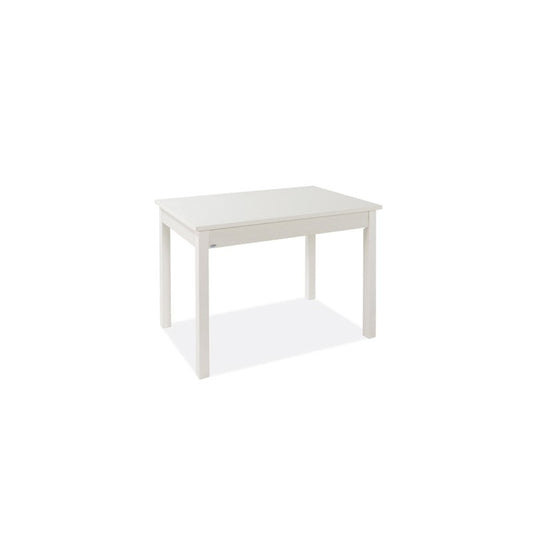 Extendable white extendable dining table ennobled wood 60x90 cm/120