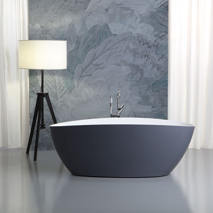 Vasca da bagno freestanding grigia moderna