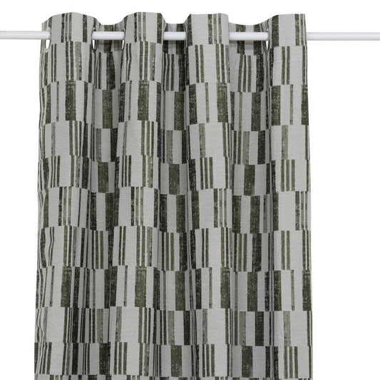 Cortina jacquard Leyna 140x260 cm en verde caqui