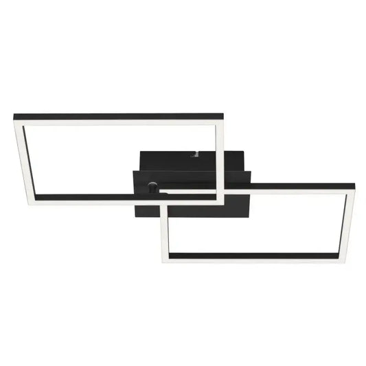 Applique/plafoniera LED Frame 2×15W 1650 lm CCT 50×39 cm nera dimmerabile con telecomando