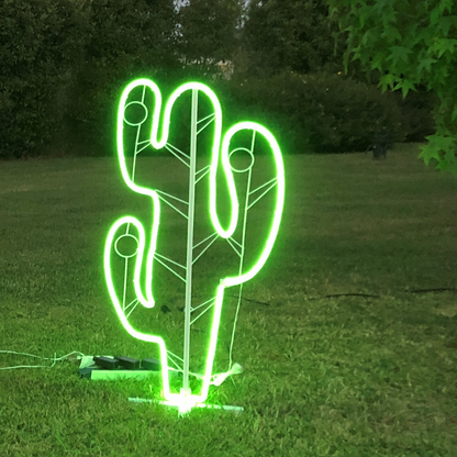 Grüner Neonkaktus 4m x 1,20m 480 LEDs