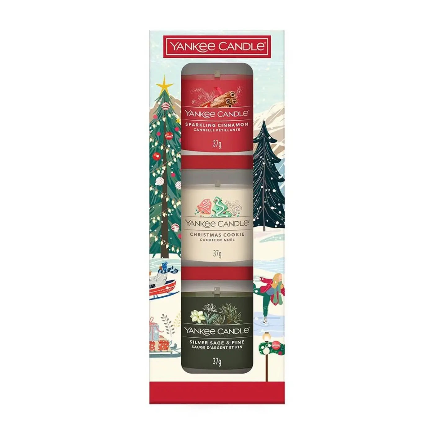 Christmas Classics Geschenkpackung mit 3 Minikerzen