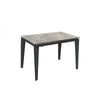 Tavolo allungabile con top in ceramica marmo antracite 120/170x80 cm