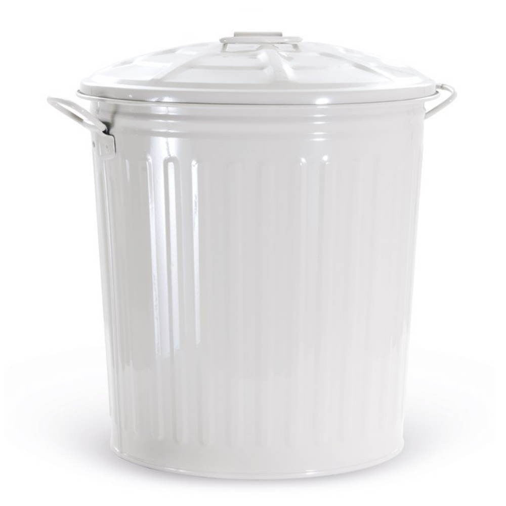 Bidone white poured - H. 41 cm x Ø 37 cm - 35 liters