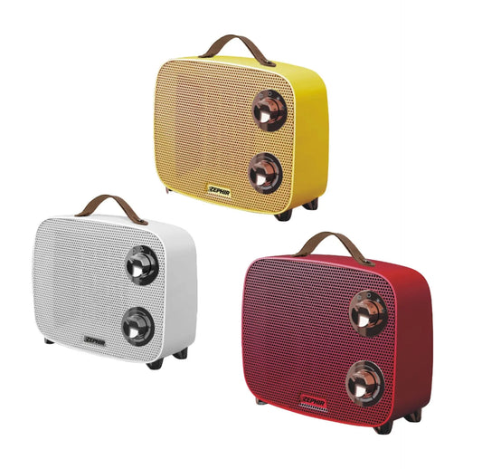 Termoventilatore ceramico colorato. 1500w con termostato regolabile