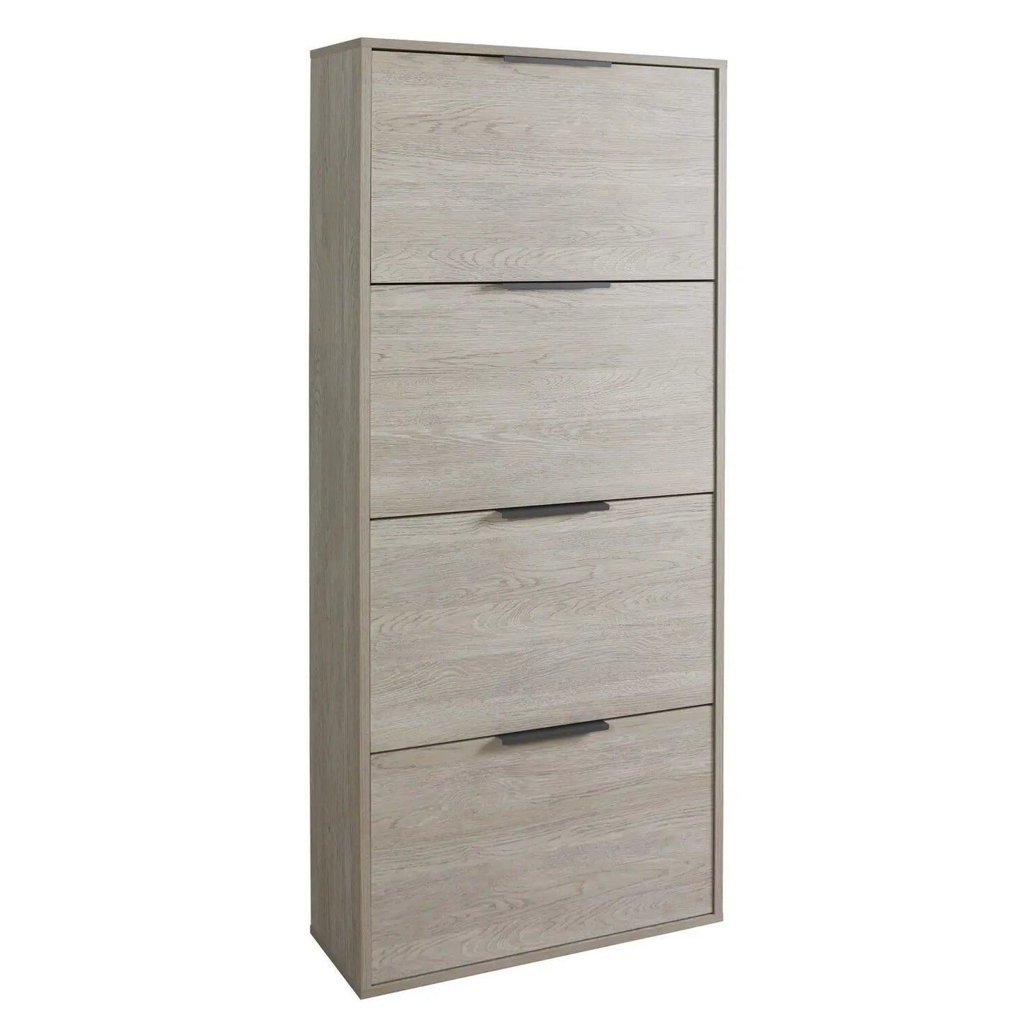 Zapatero 4 solapas roble rayado 65x25x147 cm h