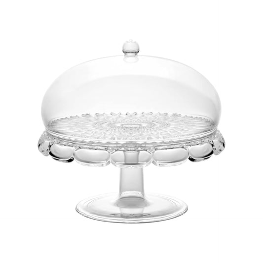 Stand with transparent Vanity bell Ø 30xh27.7 cm