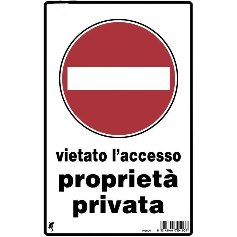 Kunststoffschild „Zutritt zu Privatgrundstücken verboten“ 30 x 20 cm