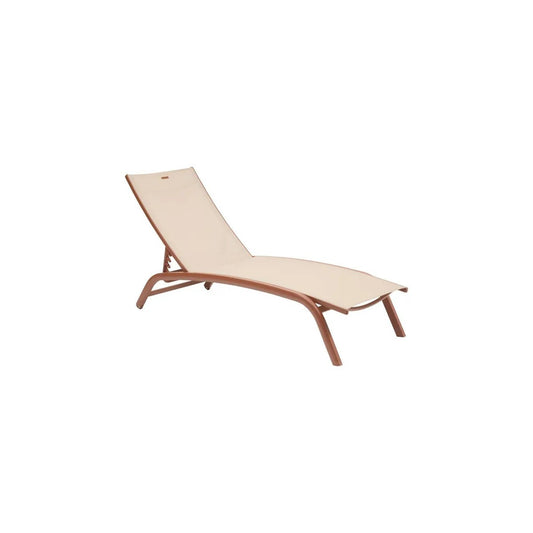 Lettino prendisole Bonao lino mogano 171 x 64 x 84,5 cm