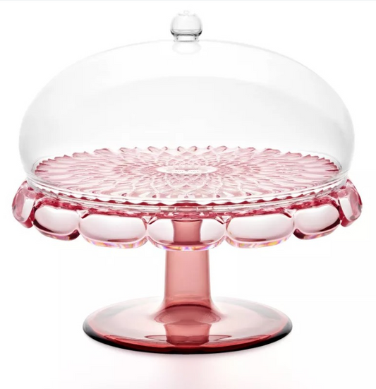 Flamingo pink Vanity stand with bell Ø 30xh27.7 cm