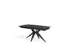 Tavolo Allungabile Nero Opaco con Gambe a X, 90x160-240x76 cm
