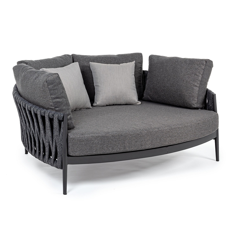 Sofá cama Rafael 2 plazas antracita 165x146x83 cm